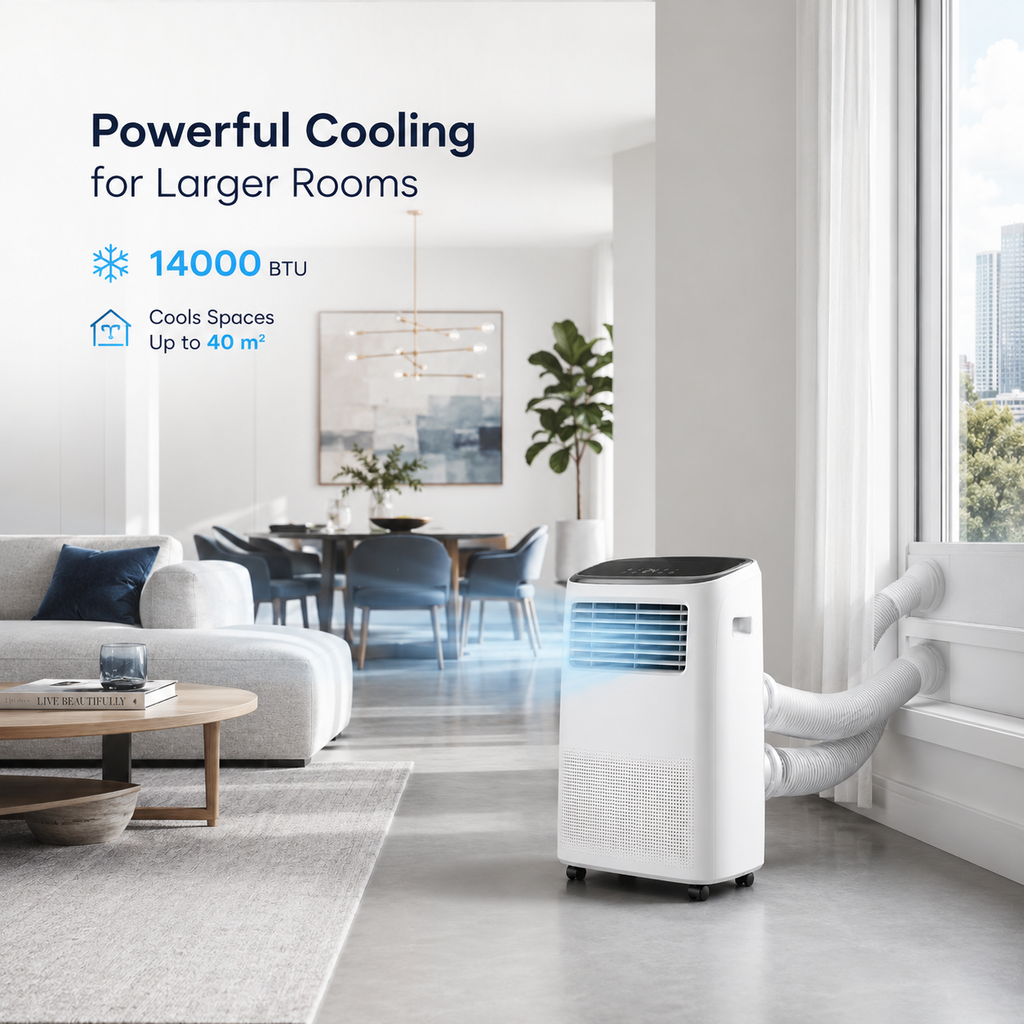 ArcticBreeze Dual Hose 14000 BTU Portable Air Conditioner - Detail image 2