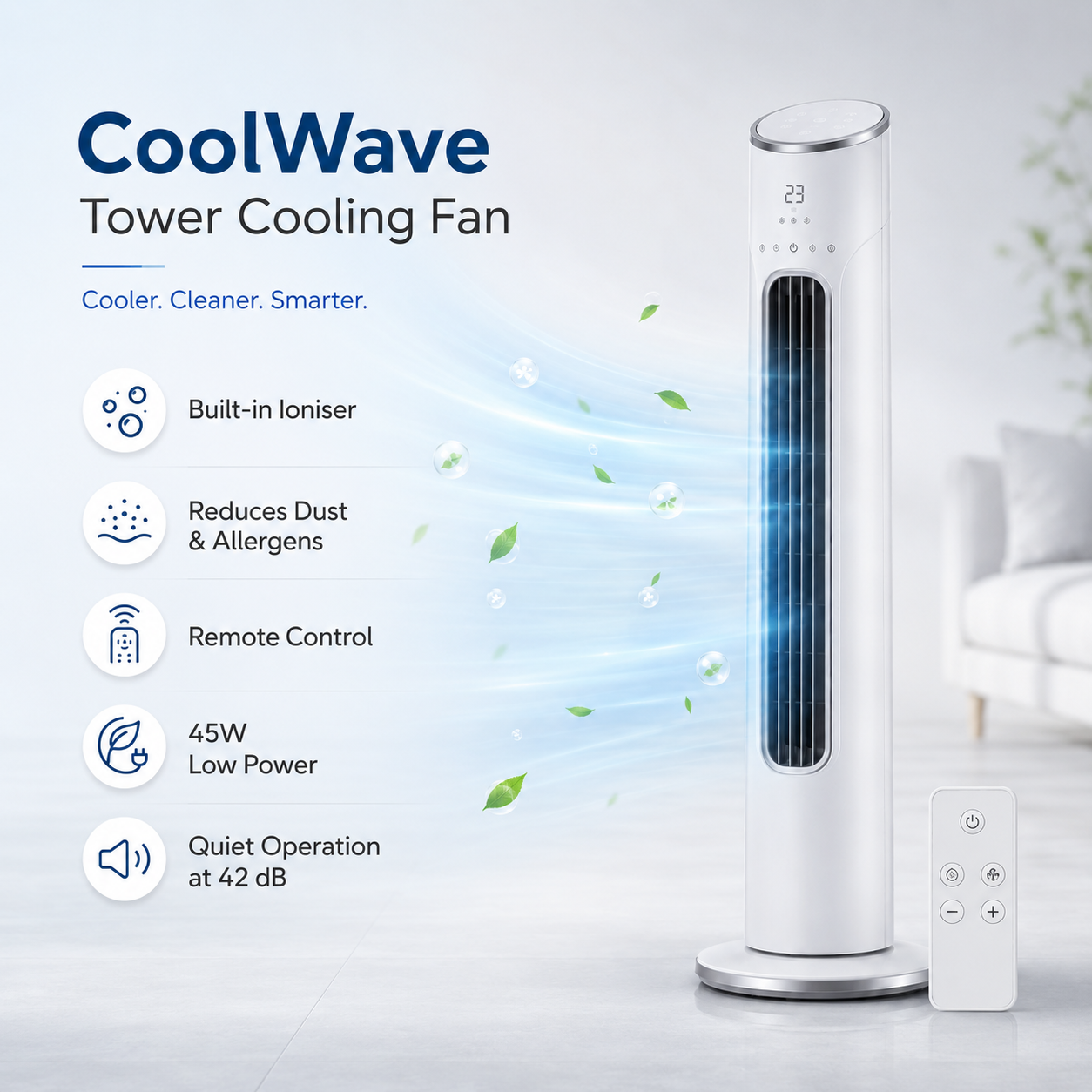 CoolWave Tower Cooling Fan - Detail image 4